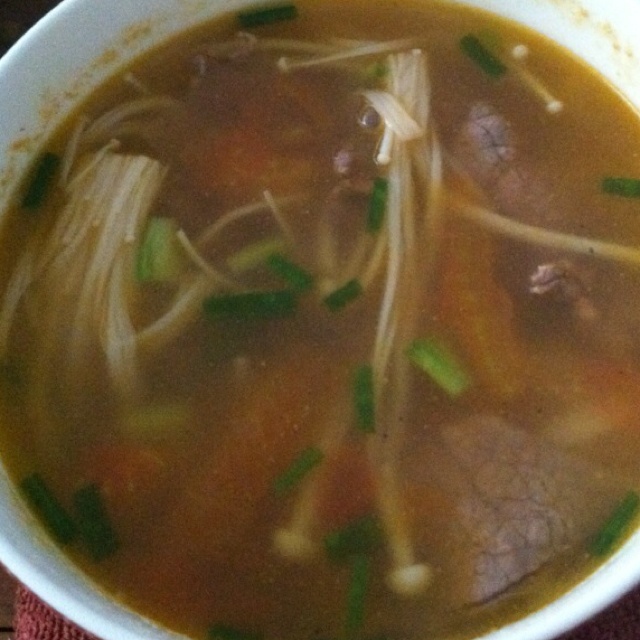 番茄滑牛肉汤