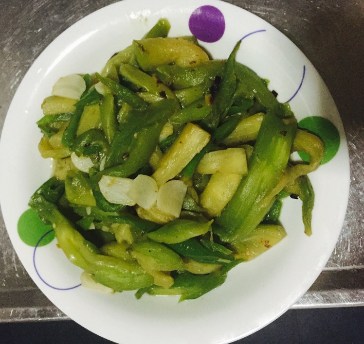 天堂最开始做的青椒炒茄子