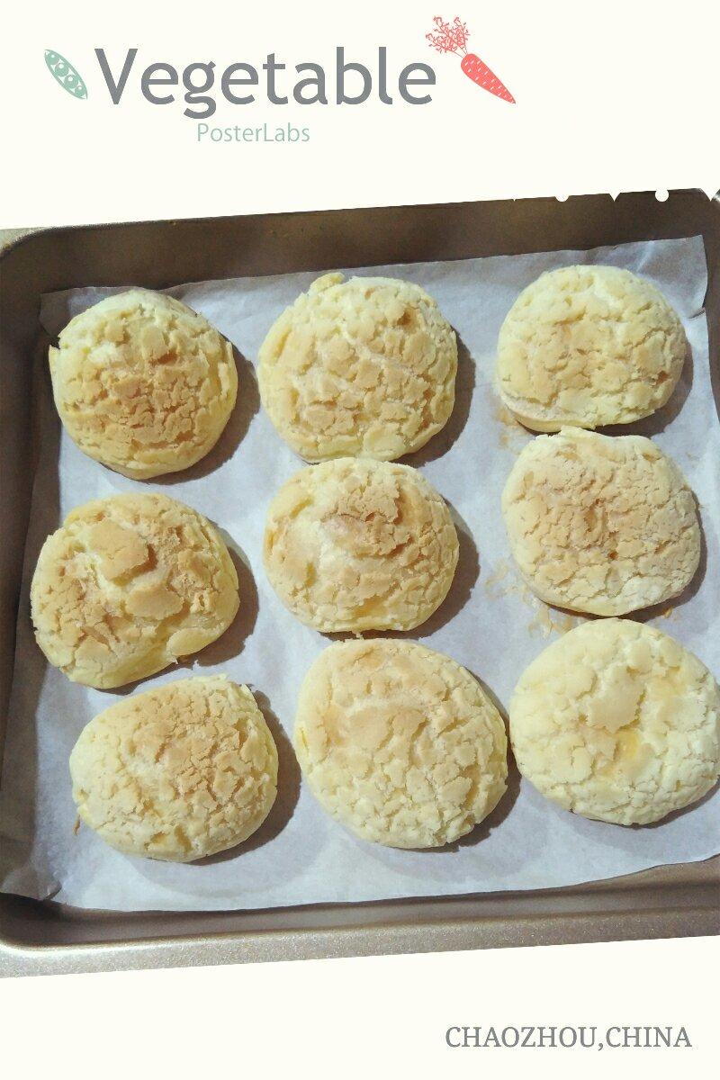 酥皮奶油泡芙--#皮黑森林#