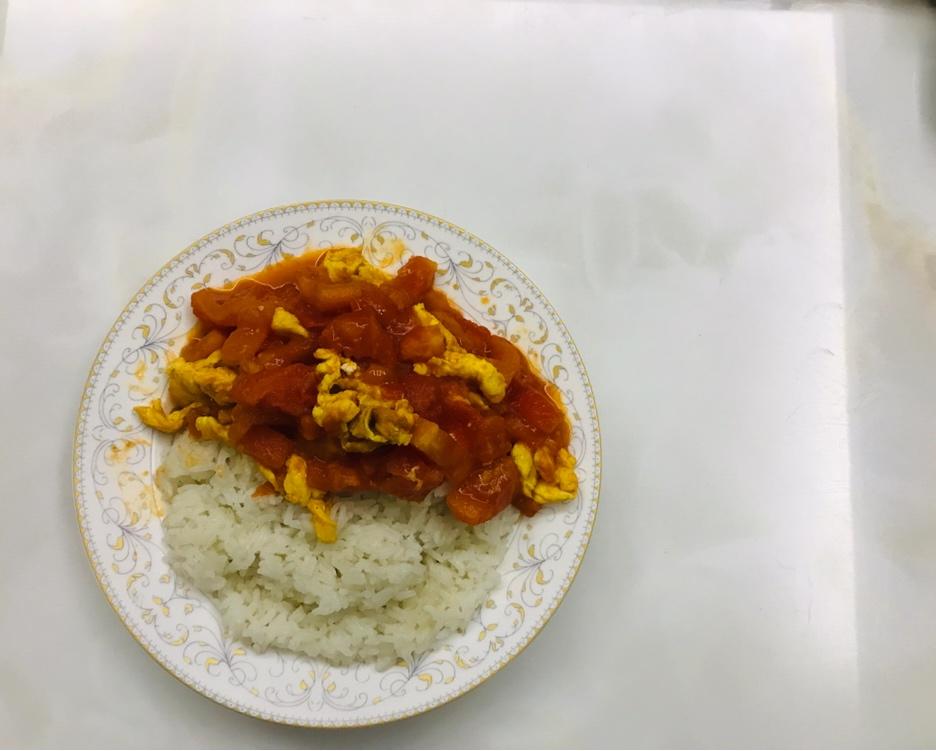 西红柿炒蛋盖饭