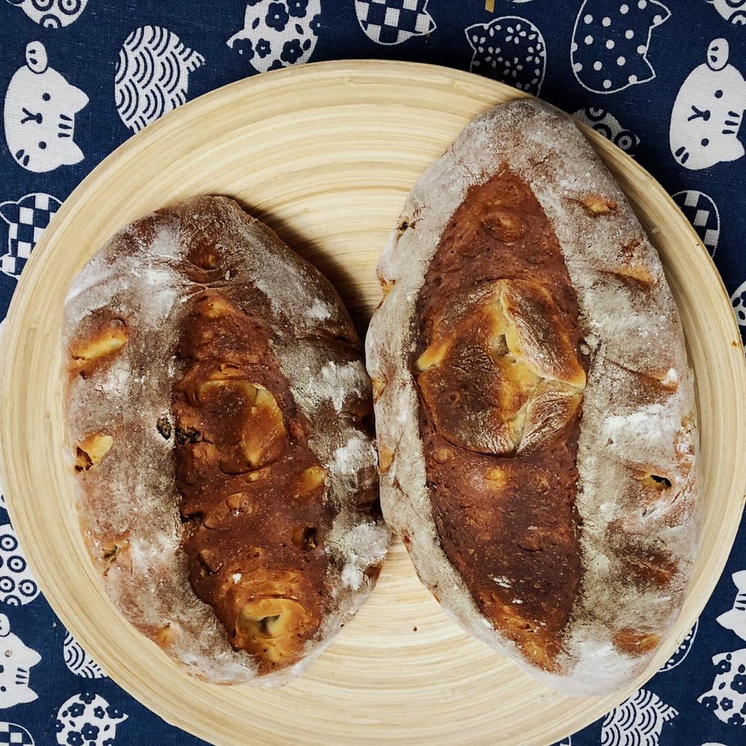 麦片核桃软欧包~汤种