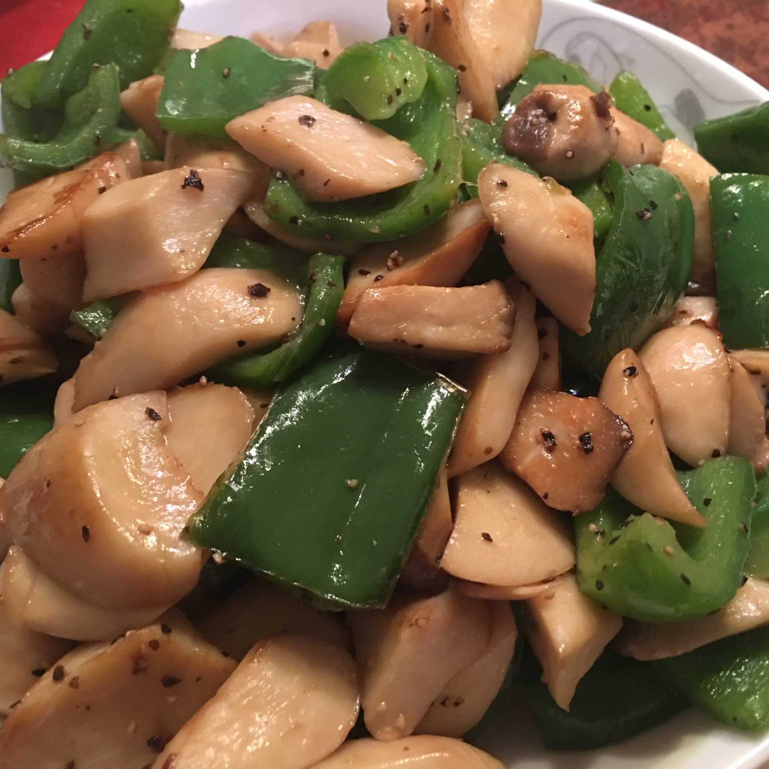 黑椒杏鲍菇牛肉粒