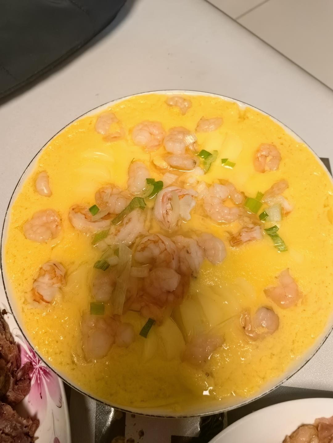 虾仁蒸蛋羹