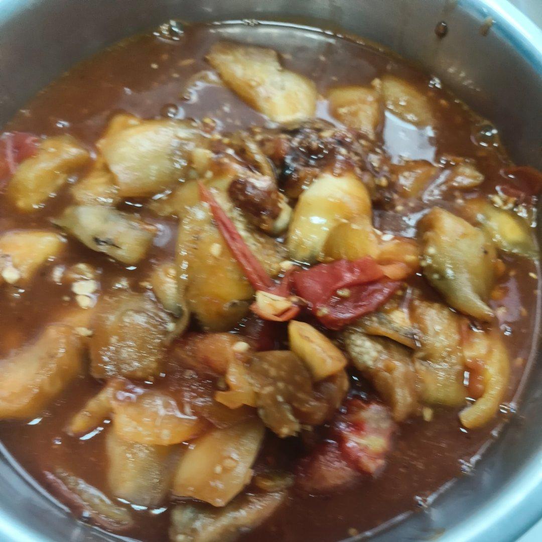 5分钟快手下饭菜#番茄炒茄子🍅番茄家族