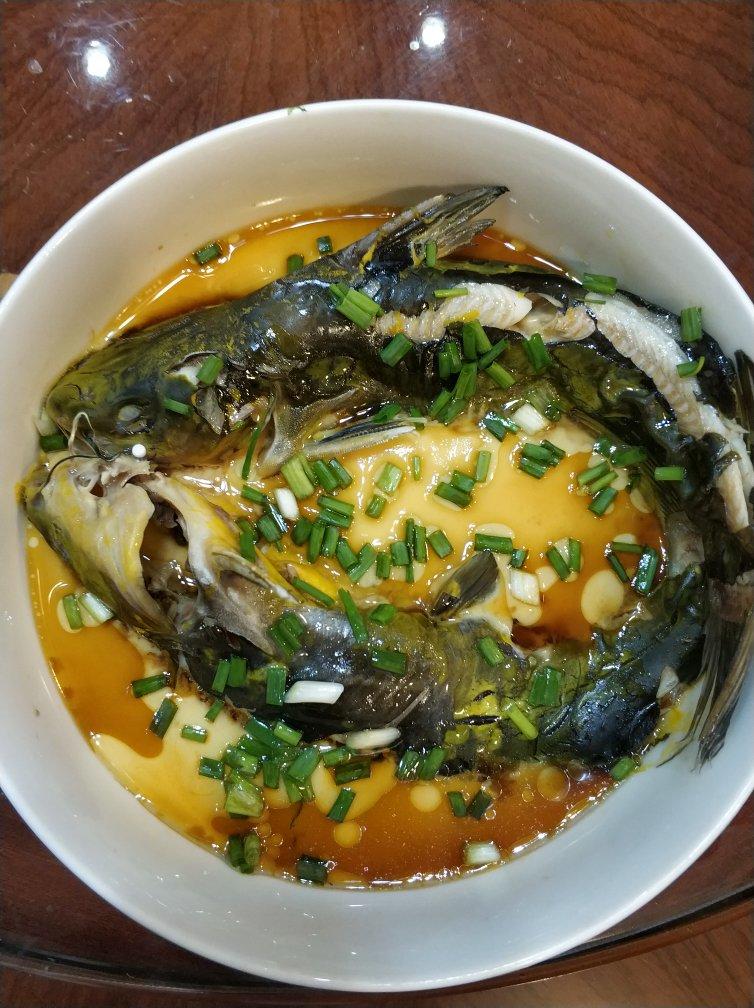 很认真的小胖做的昂刺鱼炖蛋