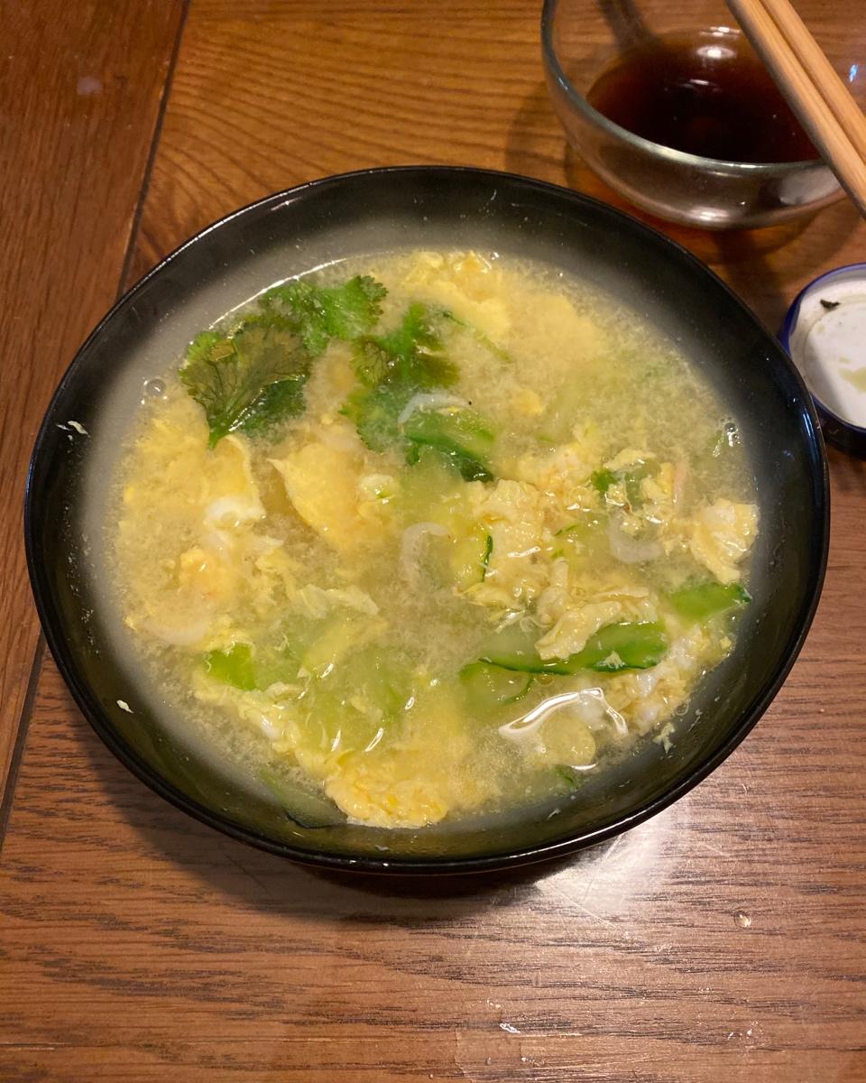 超鲜嫩好喝五分钟搞定黄瓜鸡蛋汤