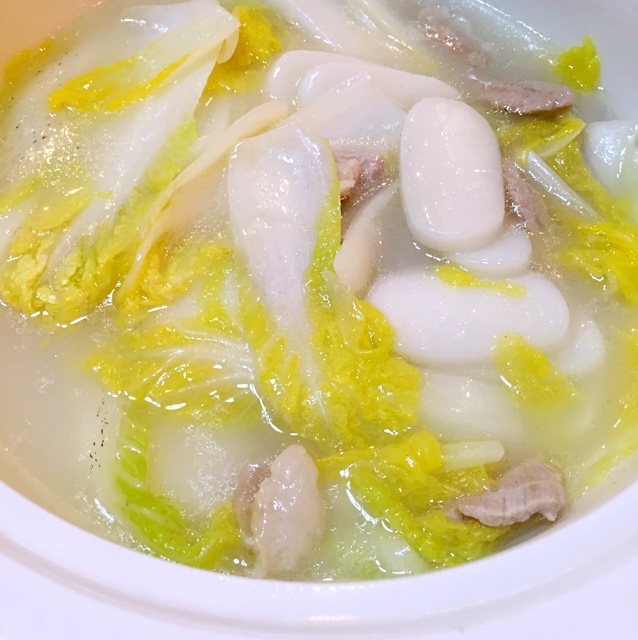 papaki_q做的白菜肉丝年糕