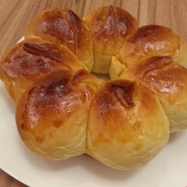 皇冠花朵面包（面包机版和面）