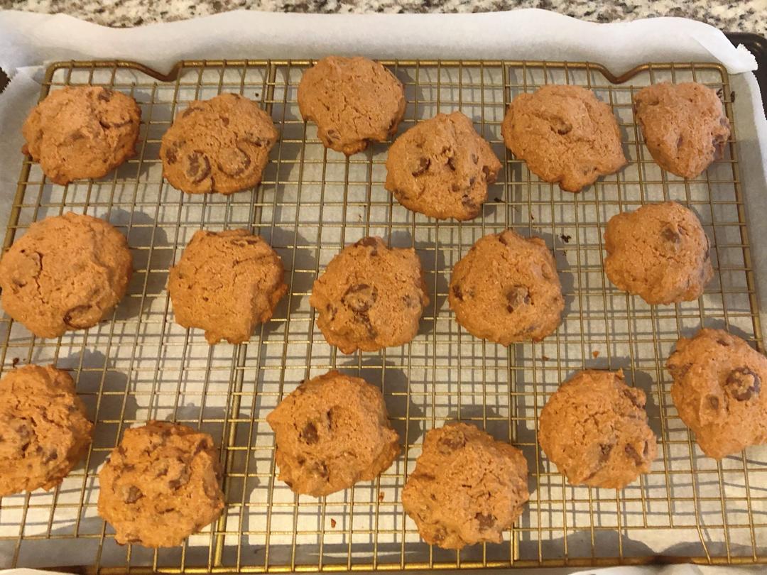 健康全麦蜂蜜巧克力坚果曲奇🍪的做法
