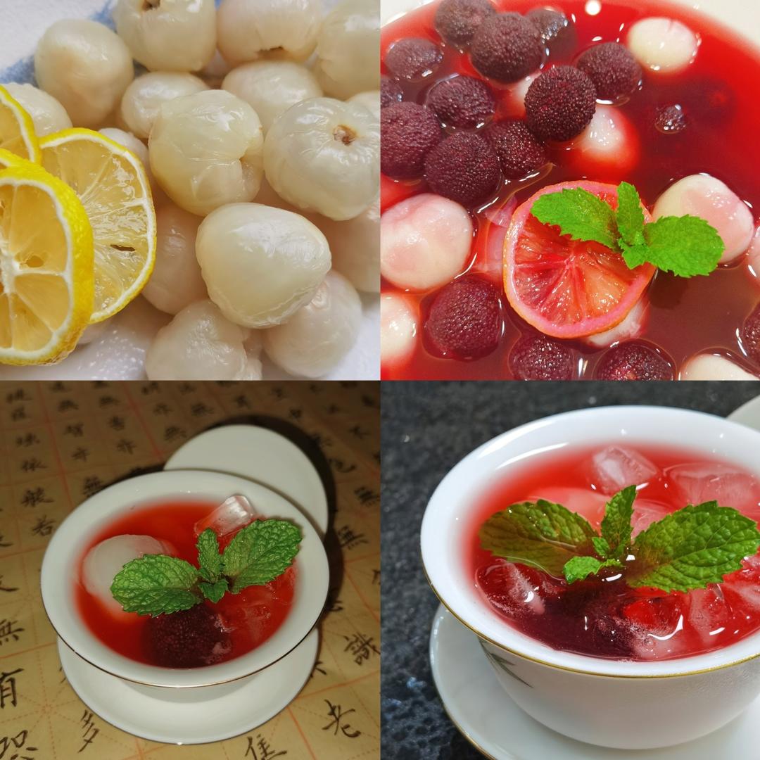 夏日神仙饮品❗️酸甜冰镇柠檬杨梅荔枝饮
