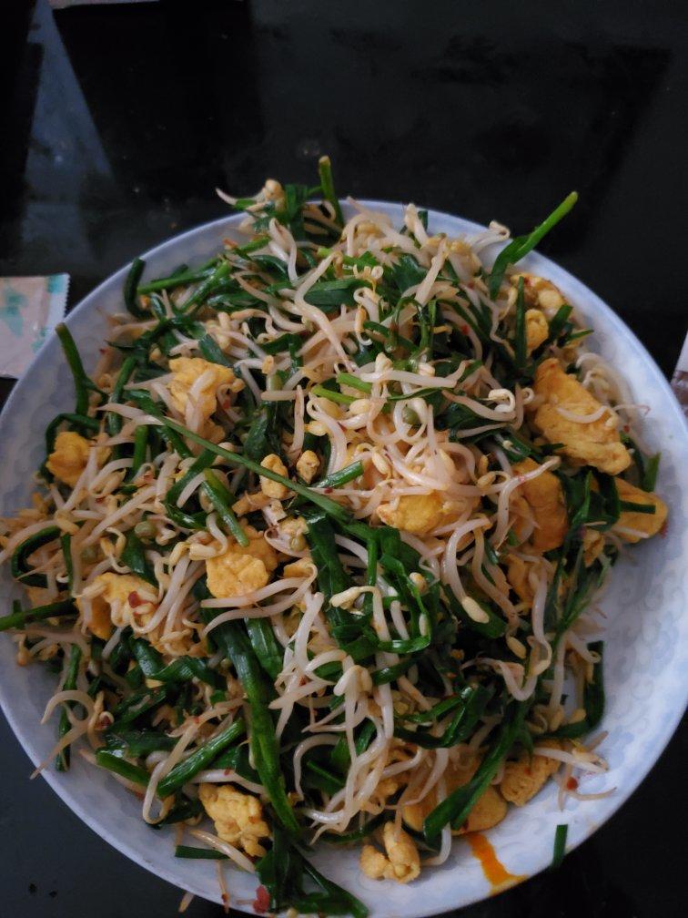 韭菜炒豆芽
