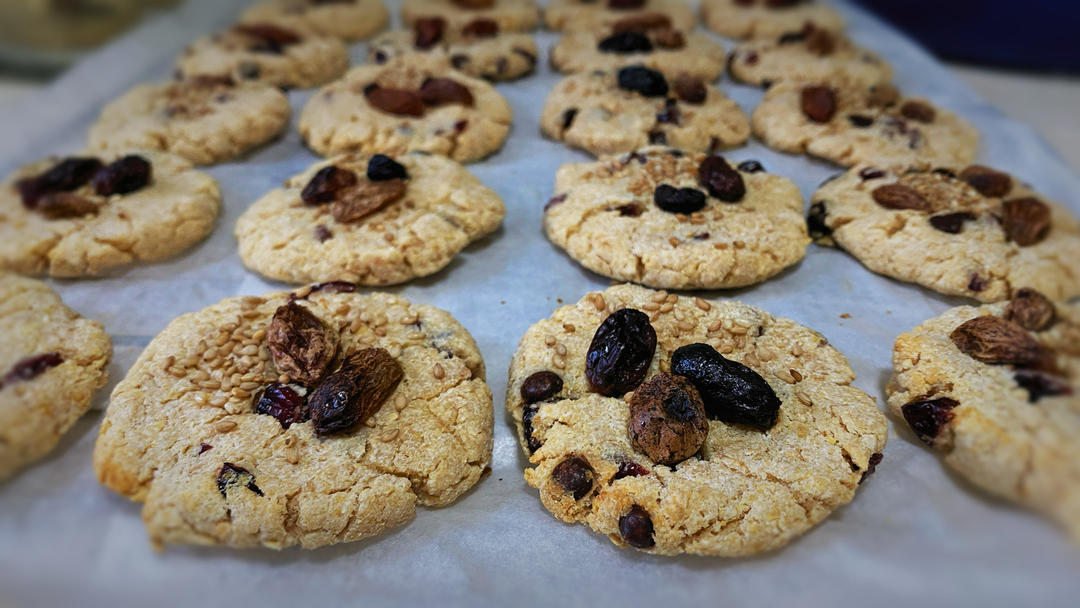 蔓越莓燕麦豆渣饼