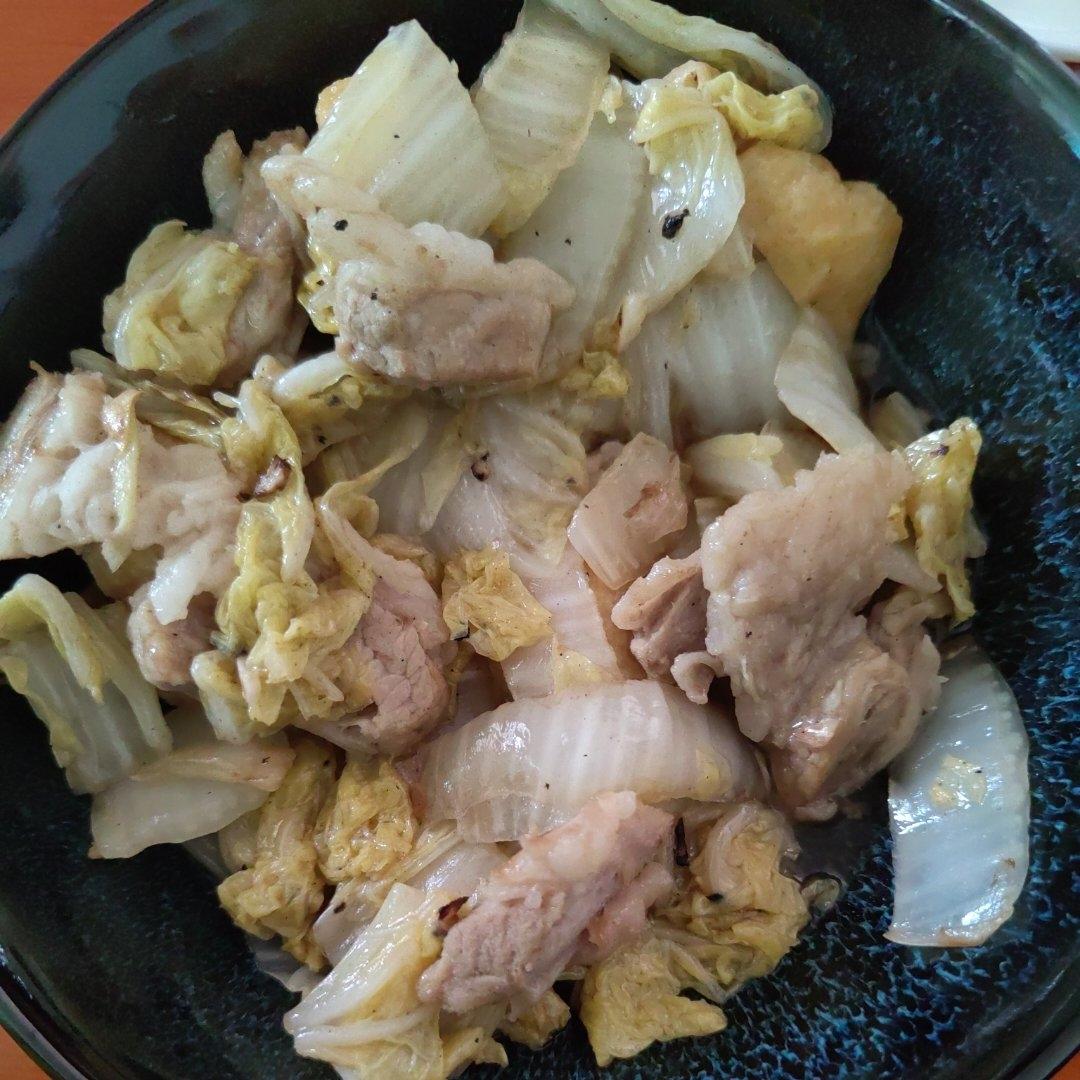 娃娃菜炒油面筋