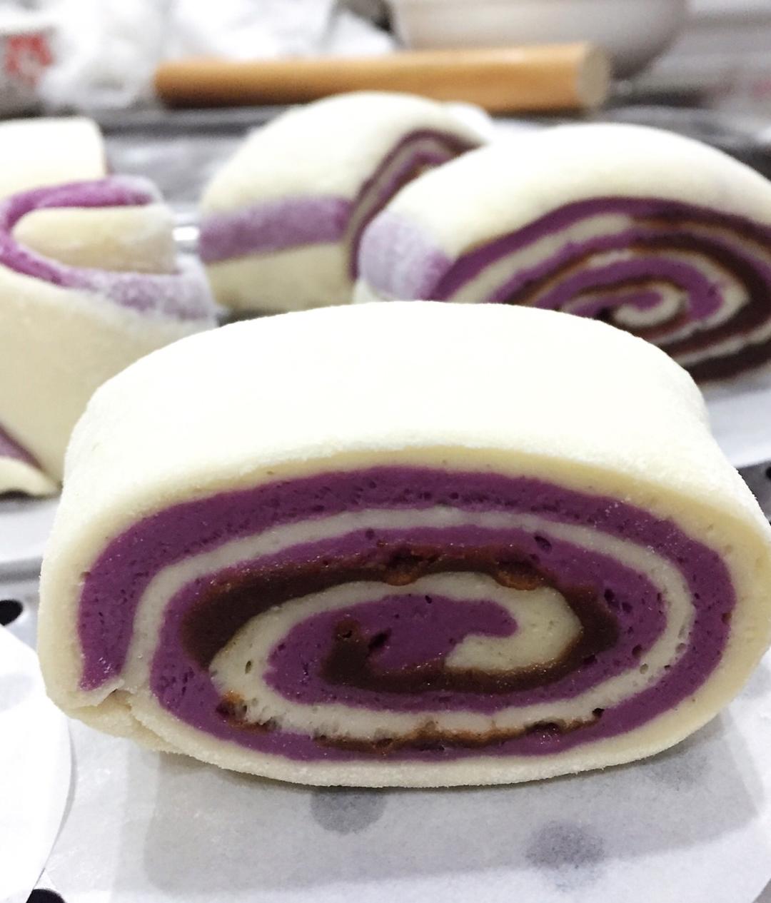 颜值担当：紫薯双色馒头
