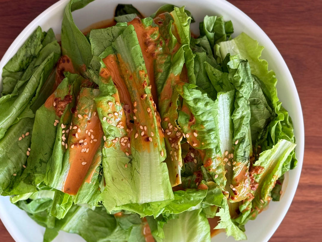 每次做都光盘的麻酱油麦菜