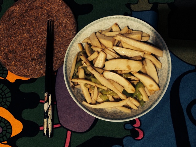 青椒素炒杏鲍菇