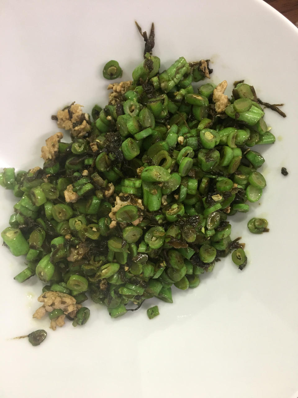 超简单的家常下饭菜猪肉末辣炒豆角