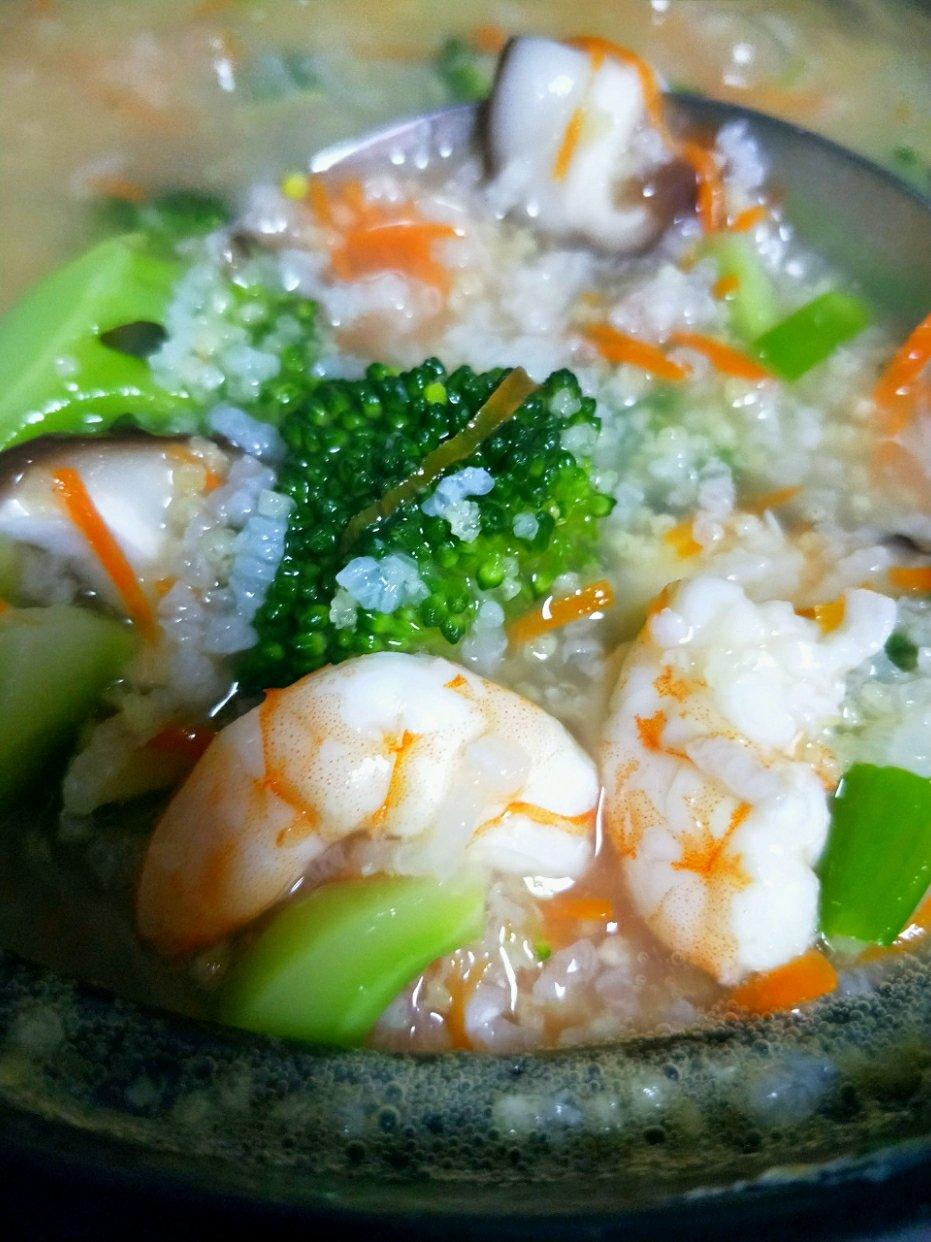 蔬菜虾仁粥