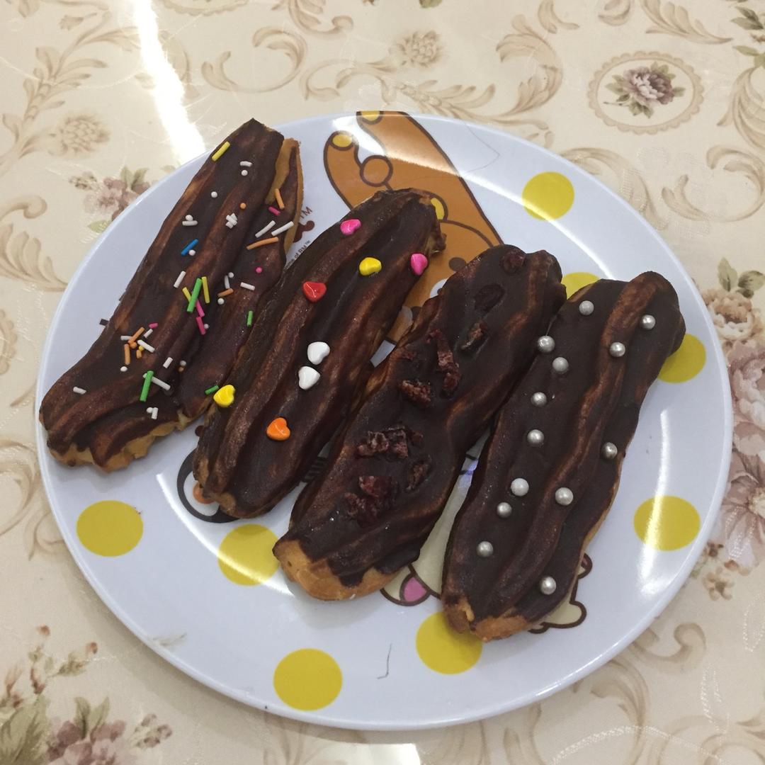 （视频菜谱）手指泡芙 Éclair／闪电泡芙