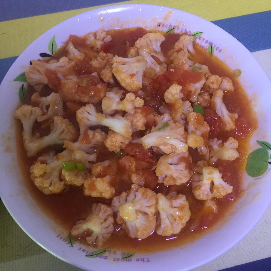 西红柿炒菜花