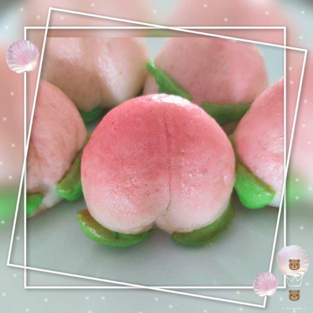 发酵面团-用一根筷子做寿桃包