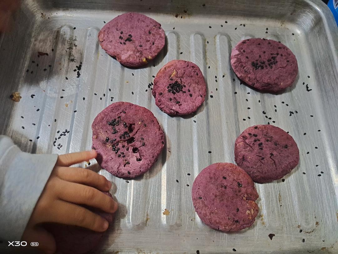 烤箱版紫薯饼（红薯饼）