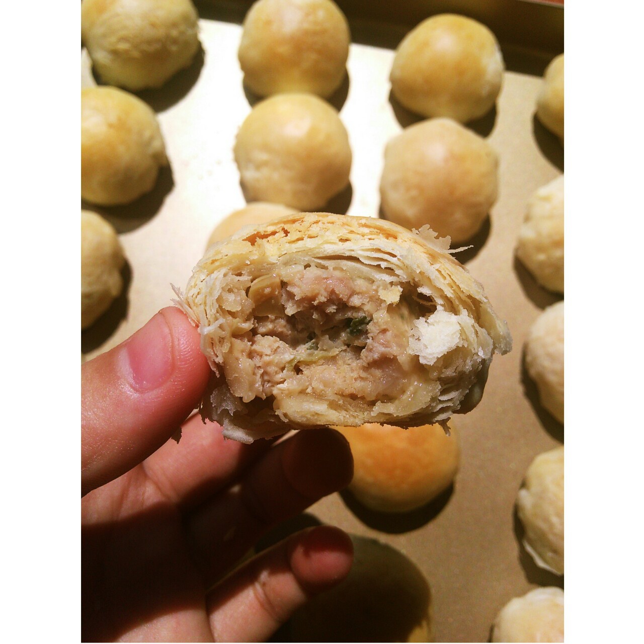 泳式鲜肉榨菜月饼