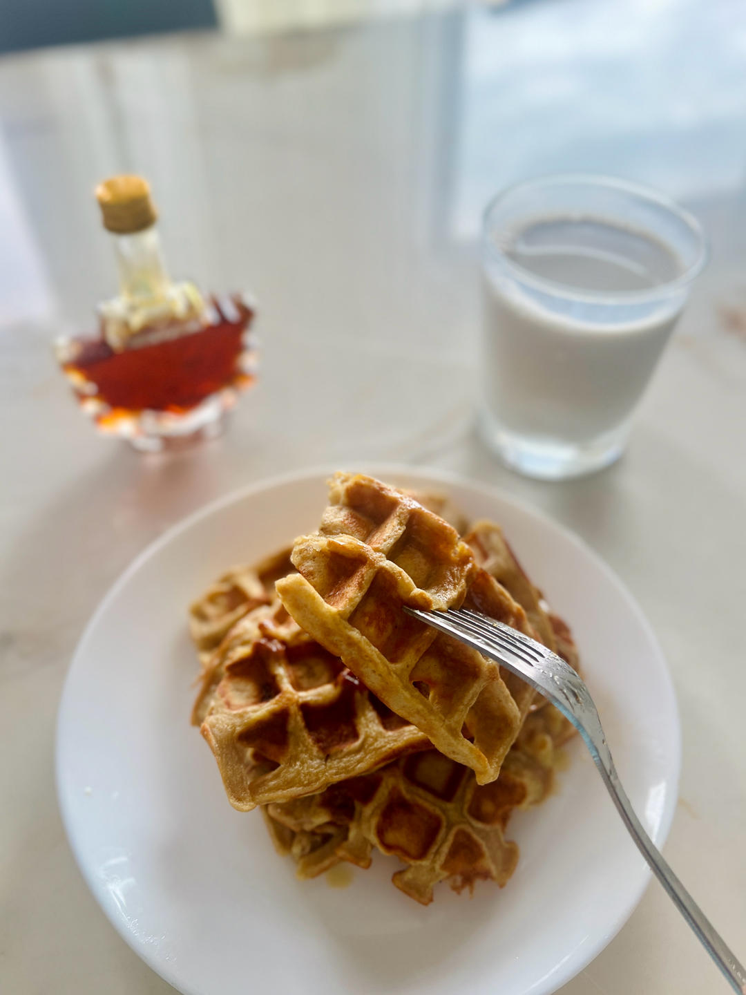 香蕉燕麦全麦松饼、华夫饼