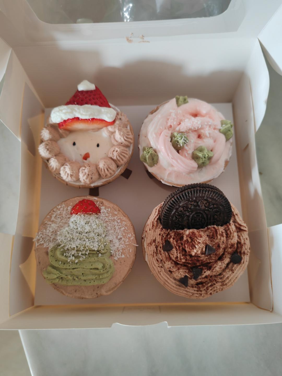 超可爱圣诞主题纸杯蛋糕🎄一次学会9种❗️