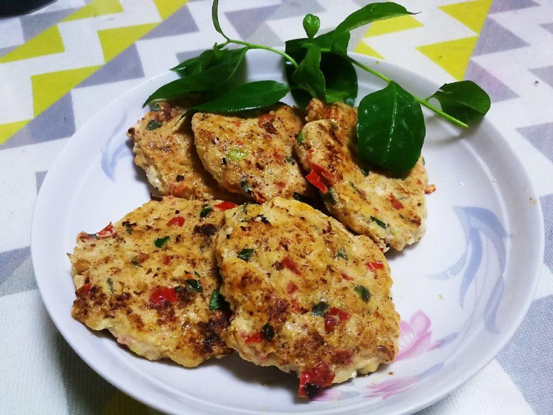 〔健身餐〕无油鸡胸肉饼