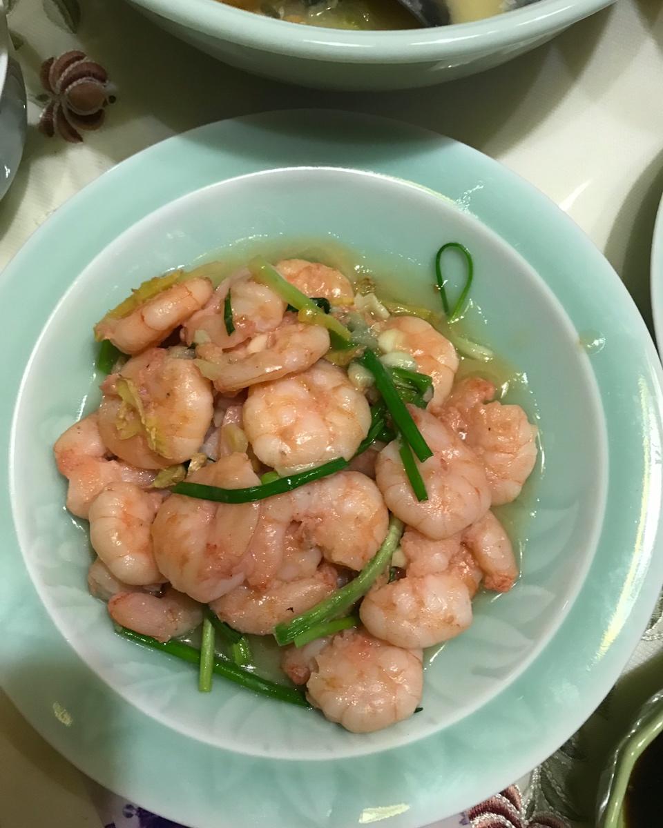 葱爆虾仁