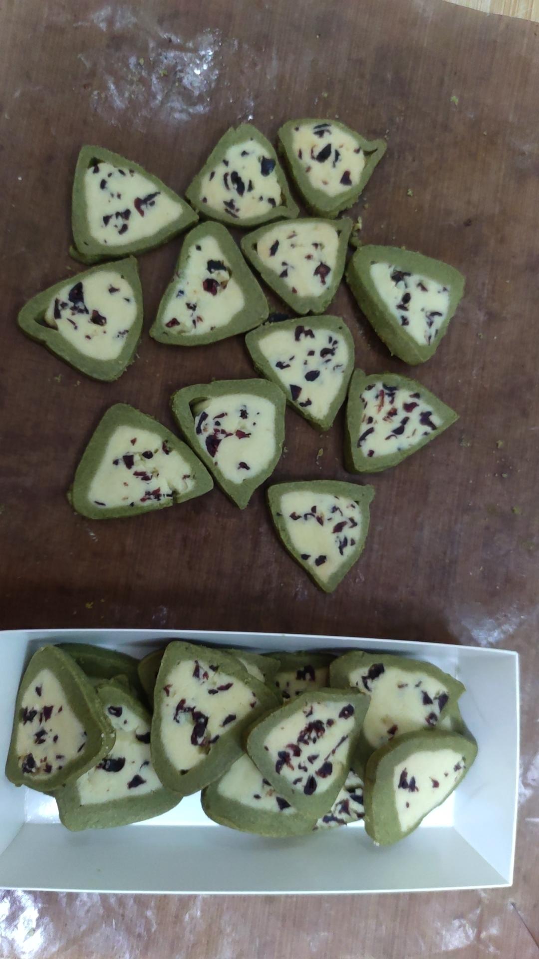 小嶋老师||又香又酥的抹茶蔓越莓冰曲奇🍪