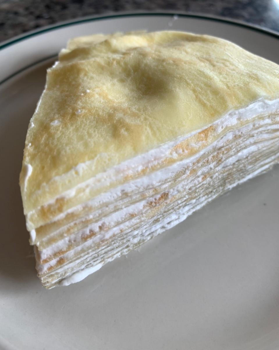 学做LADY M家24层超薄渐变抹茶千层蛋糕