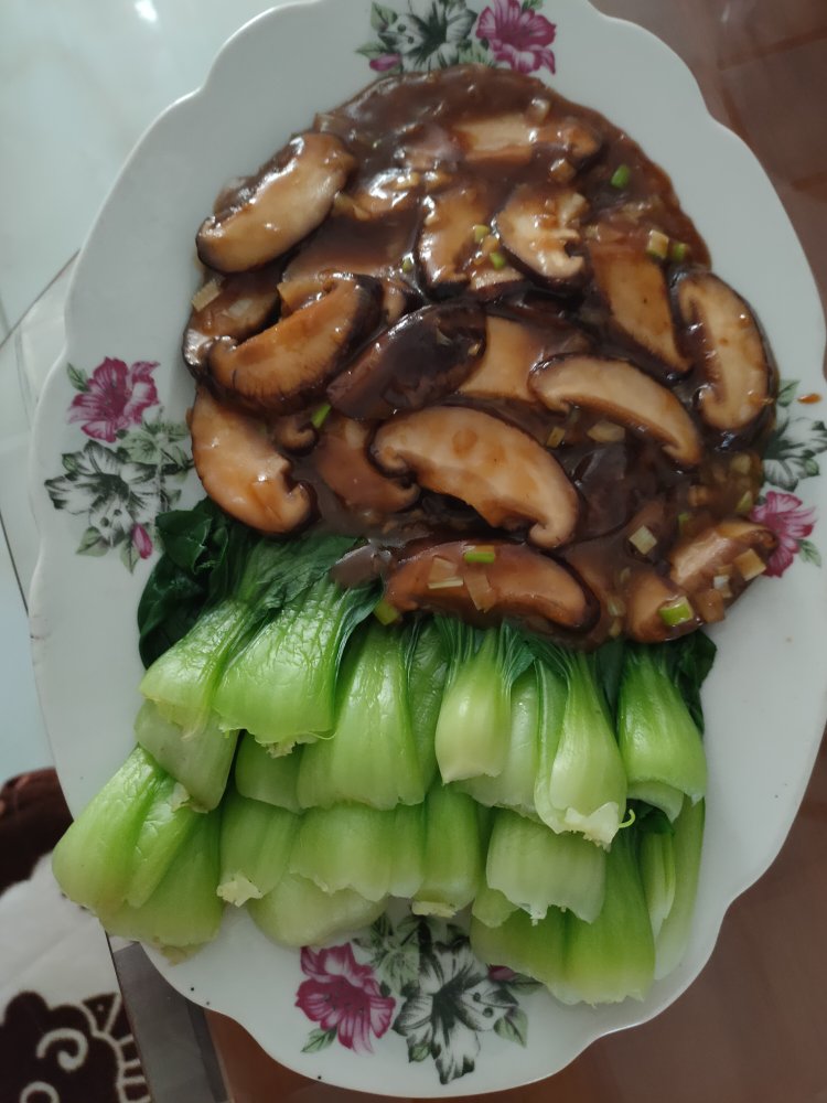 花菇烧上海青|营养健康超级下饭的素炒菜