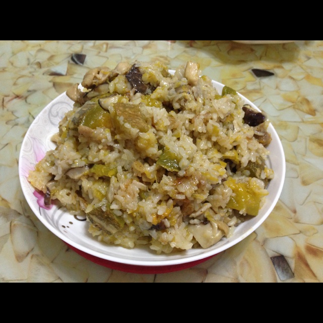 南瓜鸡肉饭