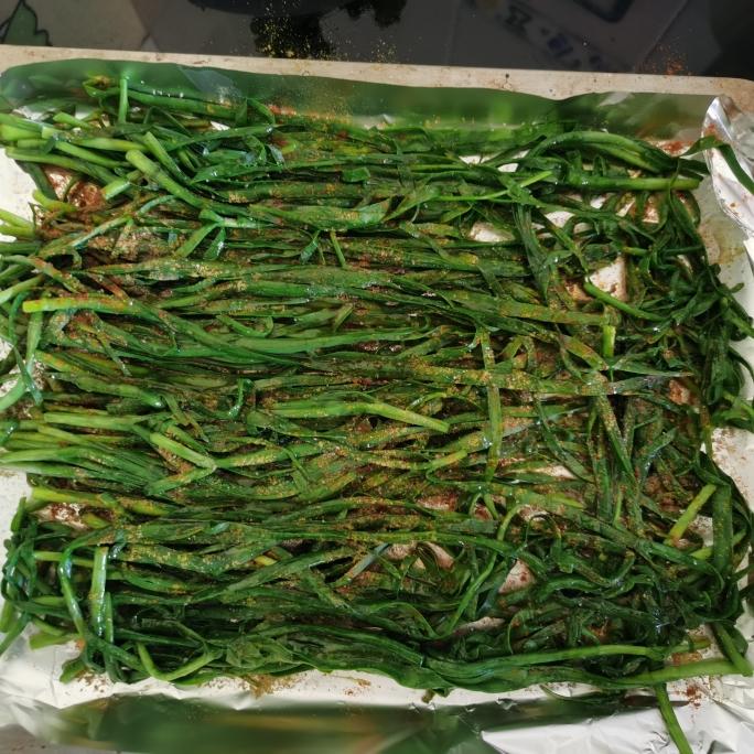 烤箱版烤韭菜