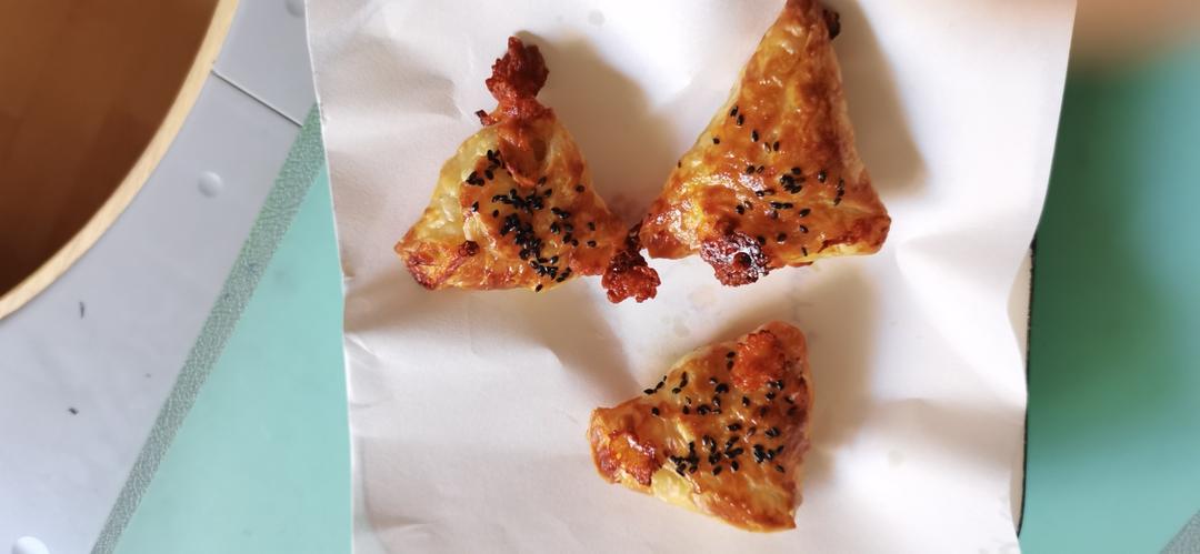 💯空气炸锅食谱 | 手抓饼芝士香蕉派