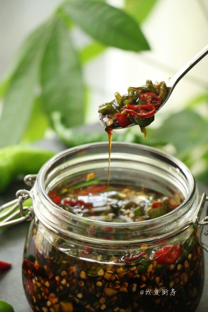 酱醋腌辣椒。非常开胃下饭哦！