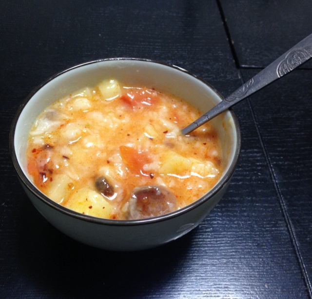西红柿鸡蛋疙瘩汤