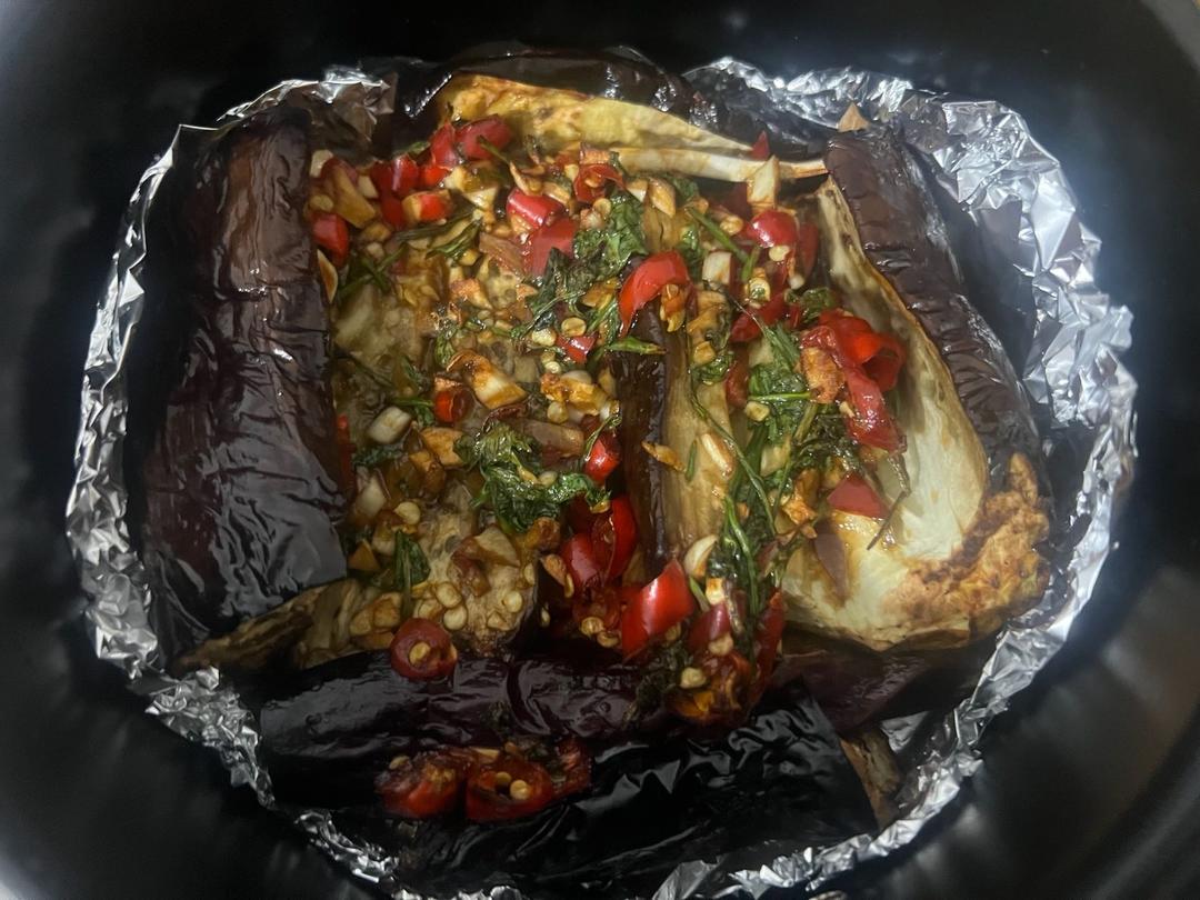 【空气炸锅】做出烧烤摊扬名立万的烤茄子！