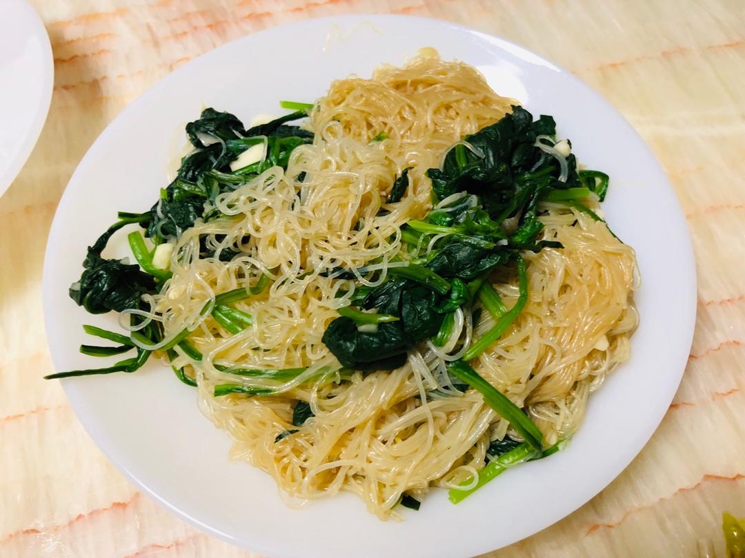 凉拌菠菜粉丝