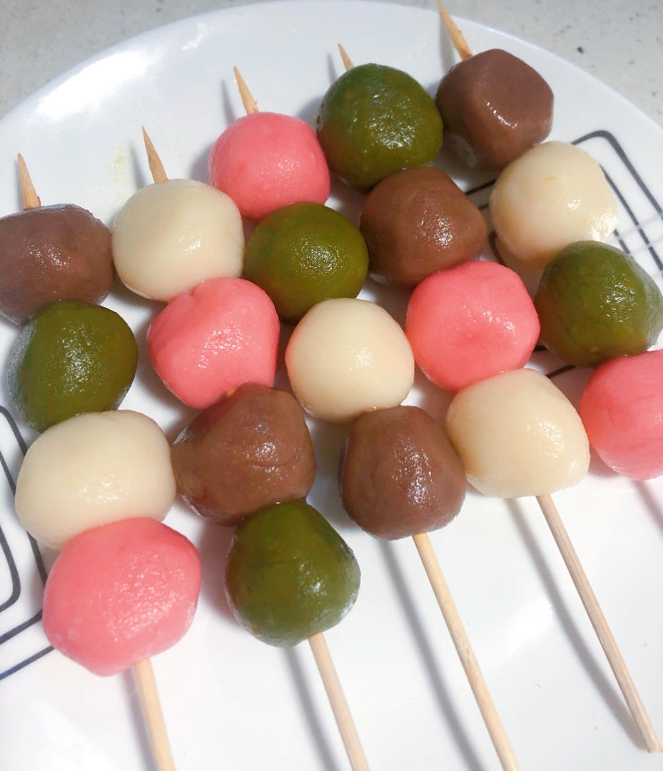 日式三色小丸子