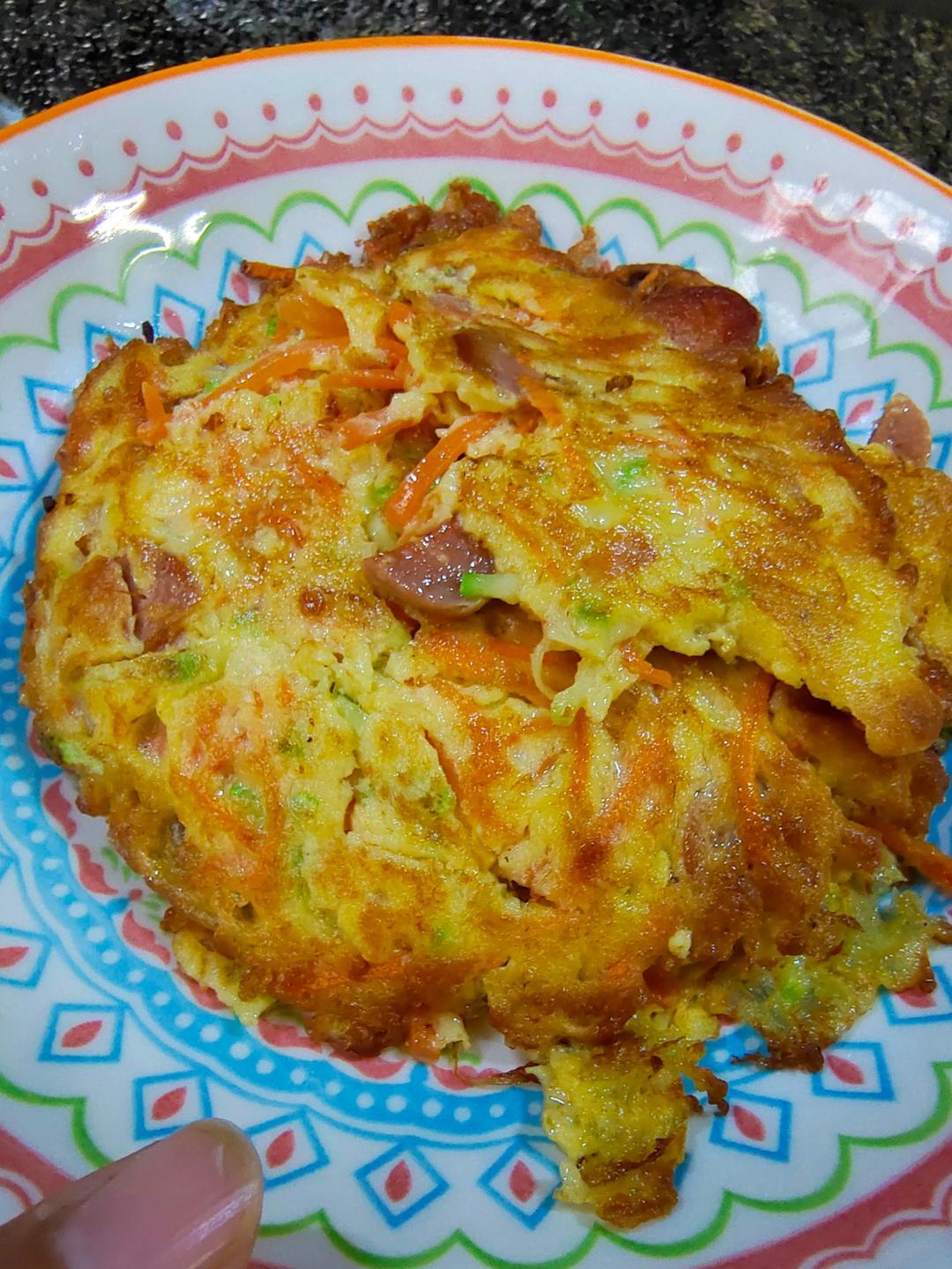 小吃糕点-蔬菜鸡蛋饼