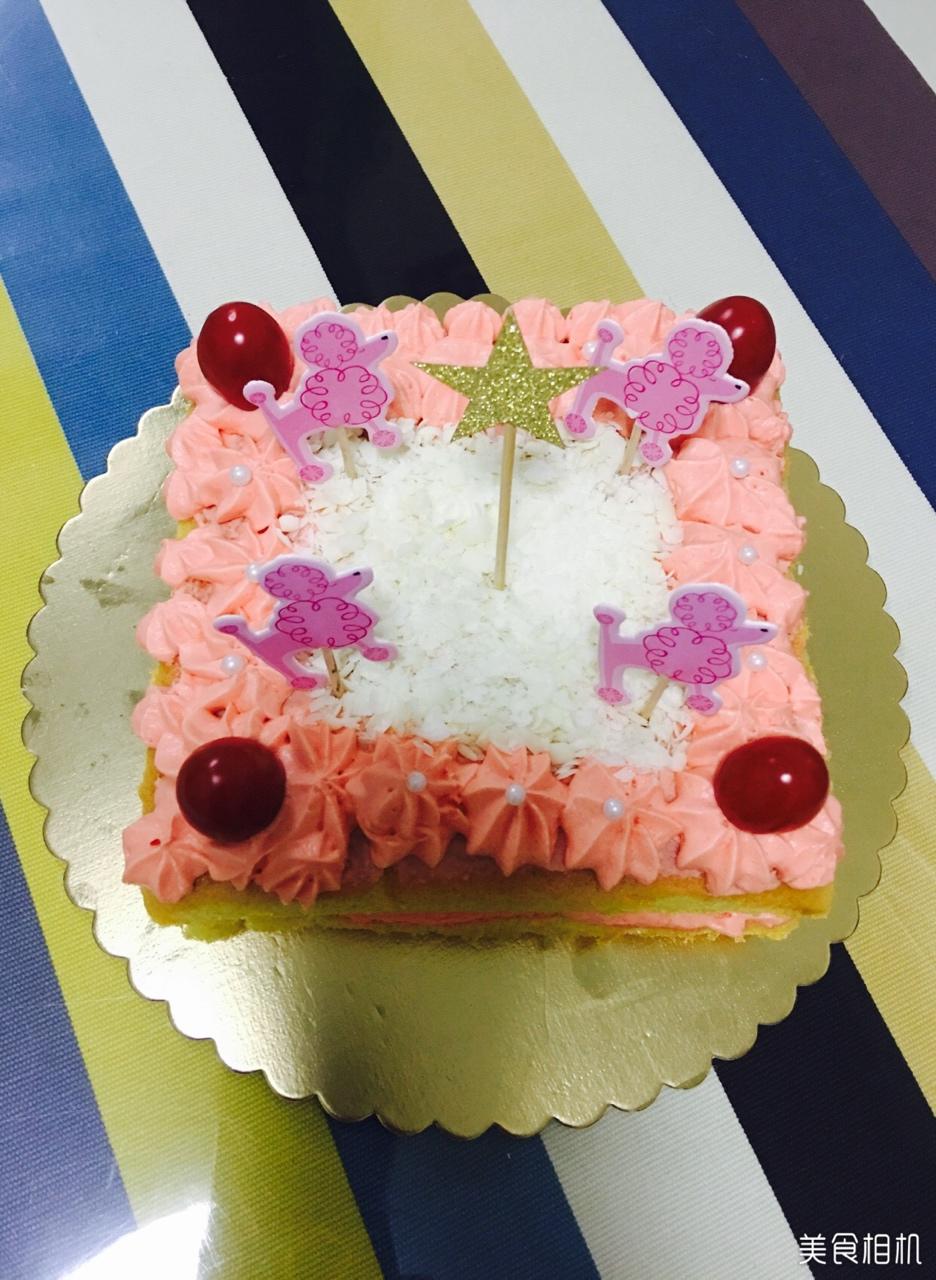 手机用户0510_ec2q做的6寸方形黑森林蛋糕