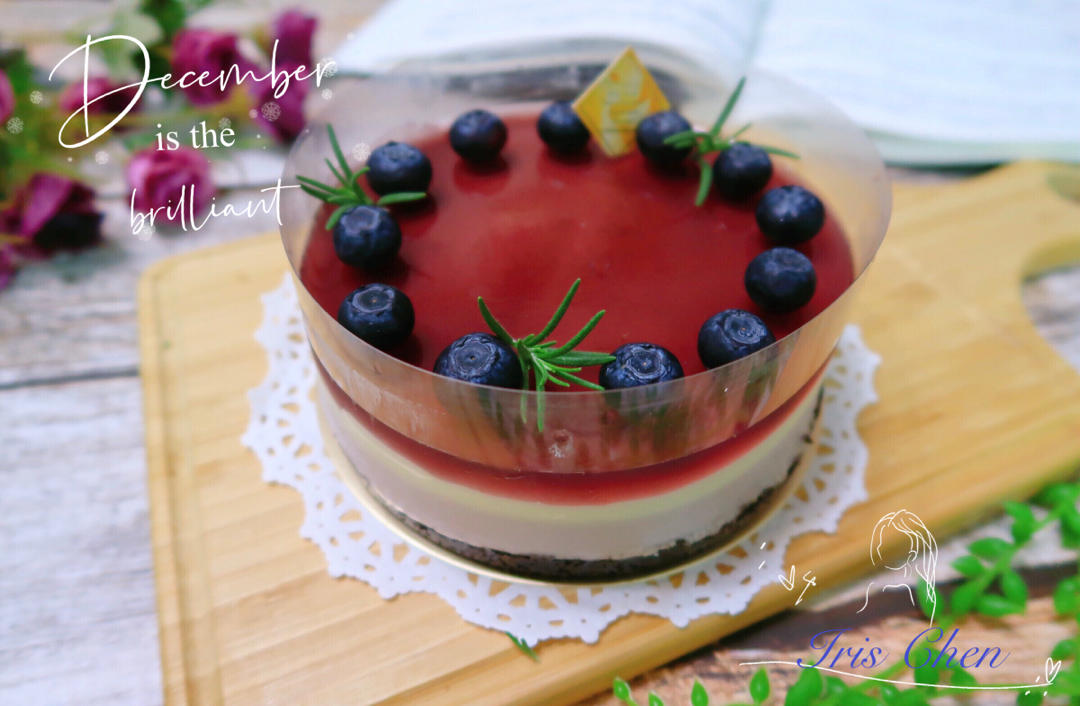 蓝莓芝士慕斯蛋糕