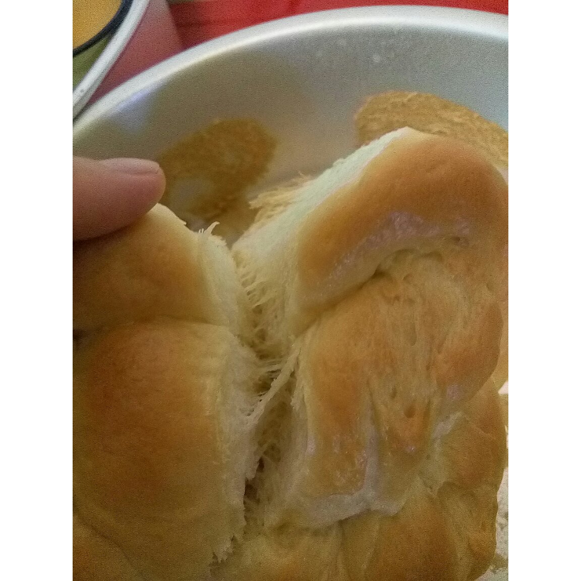 面包机做好次的软面包