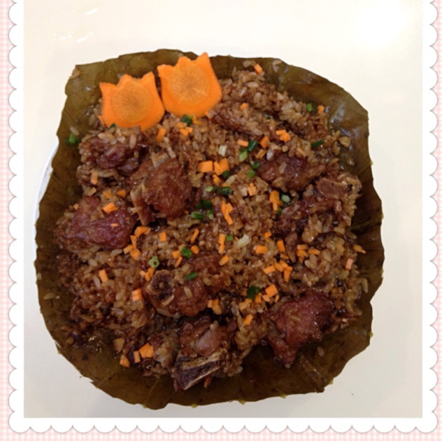 荷叶糯米蒸排骨