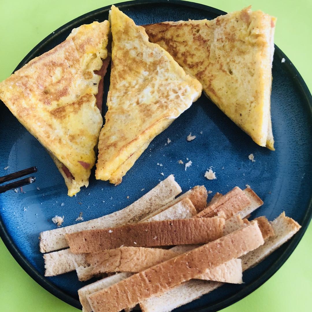 十分钟快手早餐【港式火腿西多士】