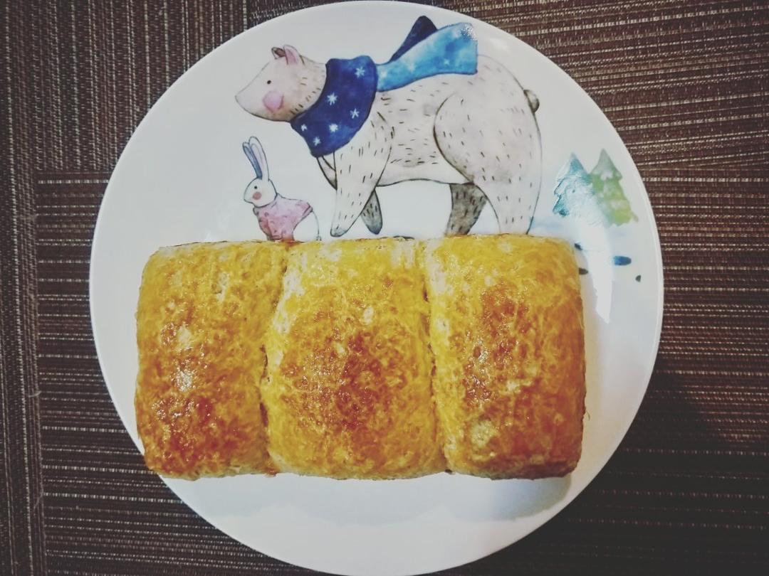 一款颜值超高的面包～火龙果椰蓉樱花面包