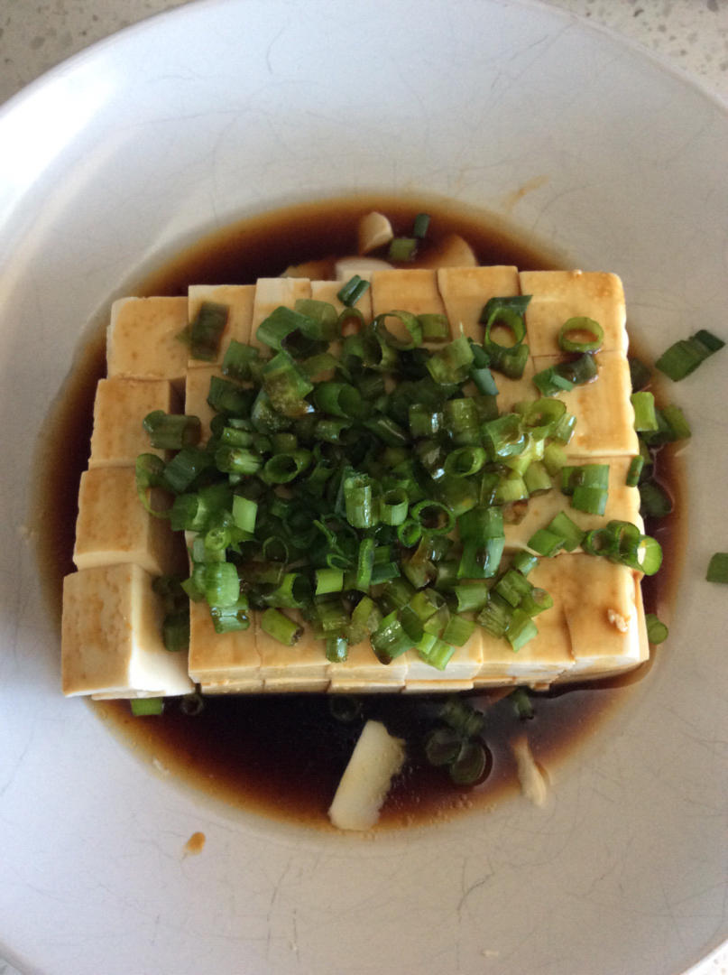 香菜小葱拌豆腐
